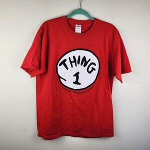 Universal Studios Dr. Seuss Thing 1 Short Sleeve T-Shirt Unisex Adult L